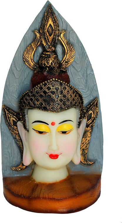 eSplanade Resin Buddha Showpiece | Home Decor | Idol Statue Figurine Murti | Tibetan Buddhist Statue (Multicolour)