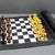 StonKraft - 19" x 15" (Chess Board Size 12" x 12") Roll-Up Leather Chess Set with Wooden Chess Pieces | Comes with Innovative Carry Pouch