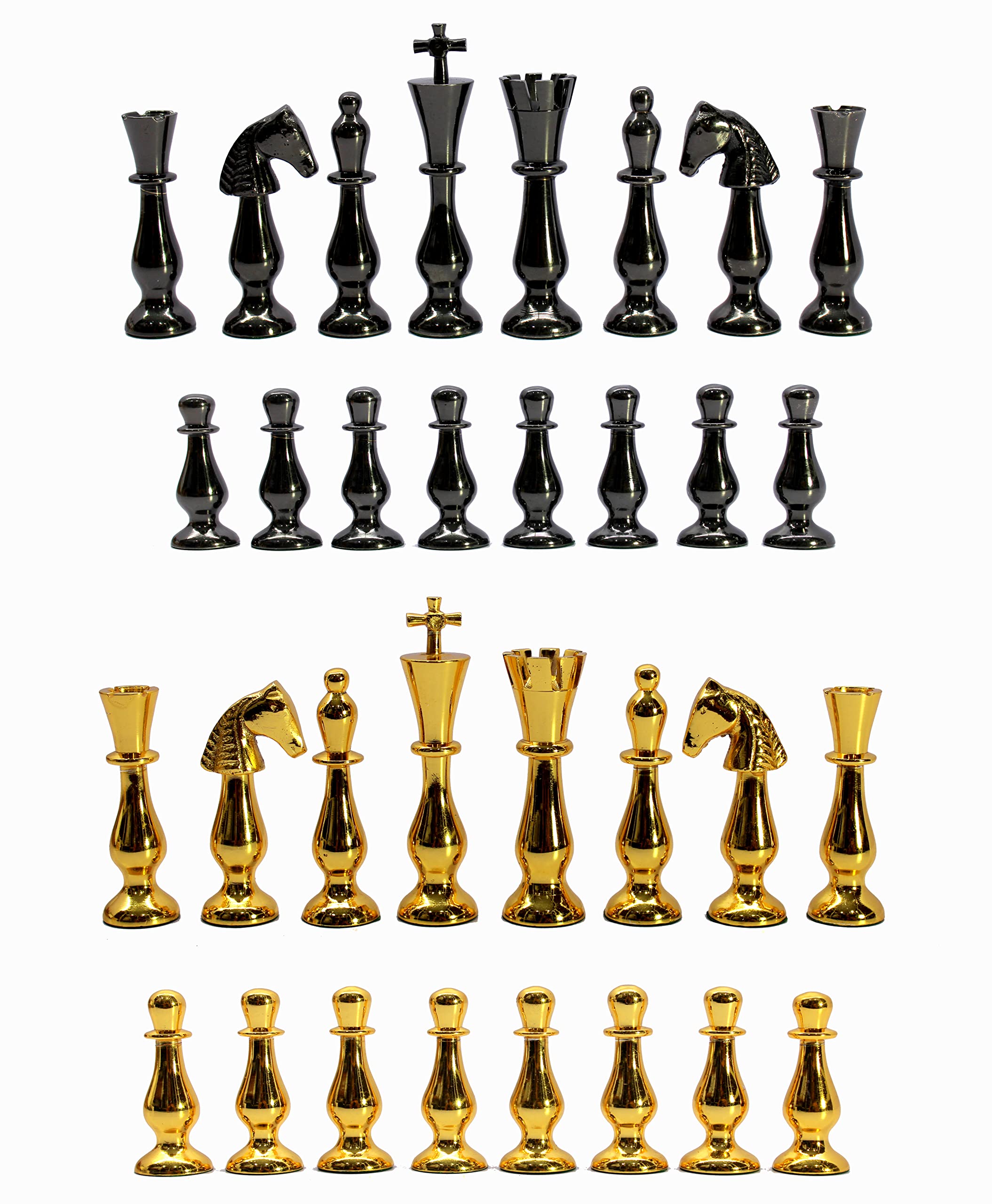 StonKraft Brass Chess Pieces Coins Pawns Chessmen - Copper Metal Chess Pieces