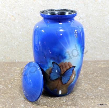 Esplanade Cremation Urn Memorial Container Jar Pot | Cremation Urns | Full Size Standard Urns (Butterfly)