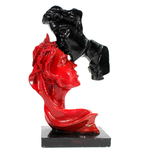 eSplanade Resin Love Couple Face Showpiece Statue Sculpture for home decor Valentine Day Gift (10