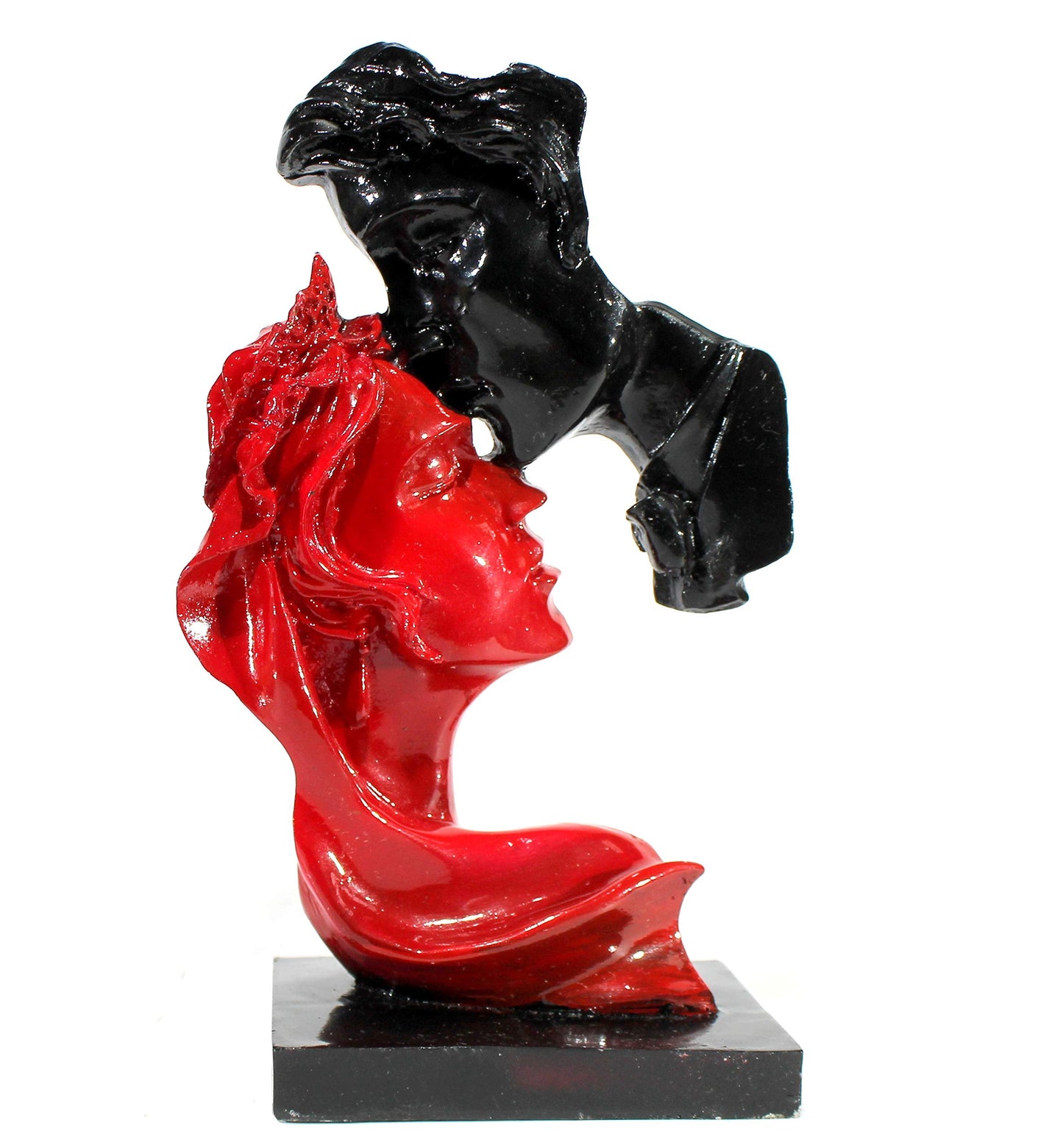 eSplanade Resin Love Couple Face Showpiece Statue Sculpture for home decor Valentine Day Gift (10")