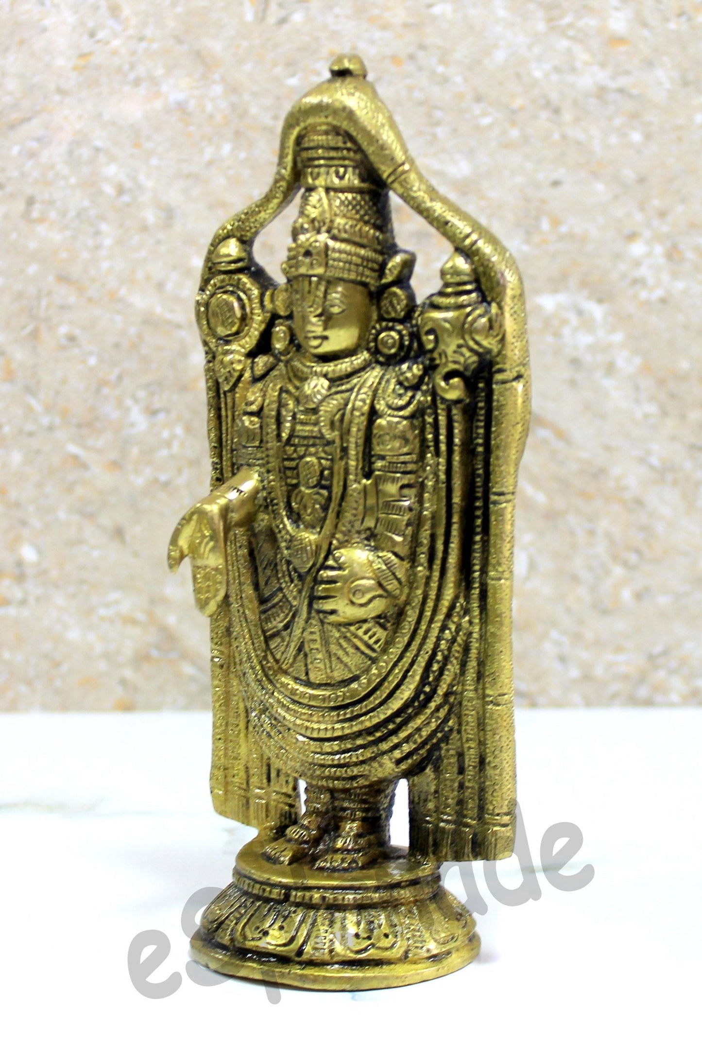 eSplanade - 6" Brass Balaji Venkatesh Tirupati Statue Murti Idol | Pooja Idols | Tirupathi Balaji | Home Decor | Brass Statue