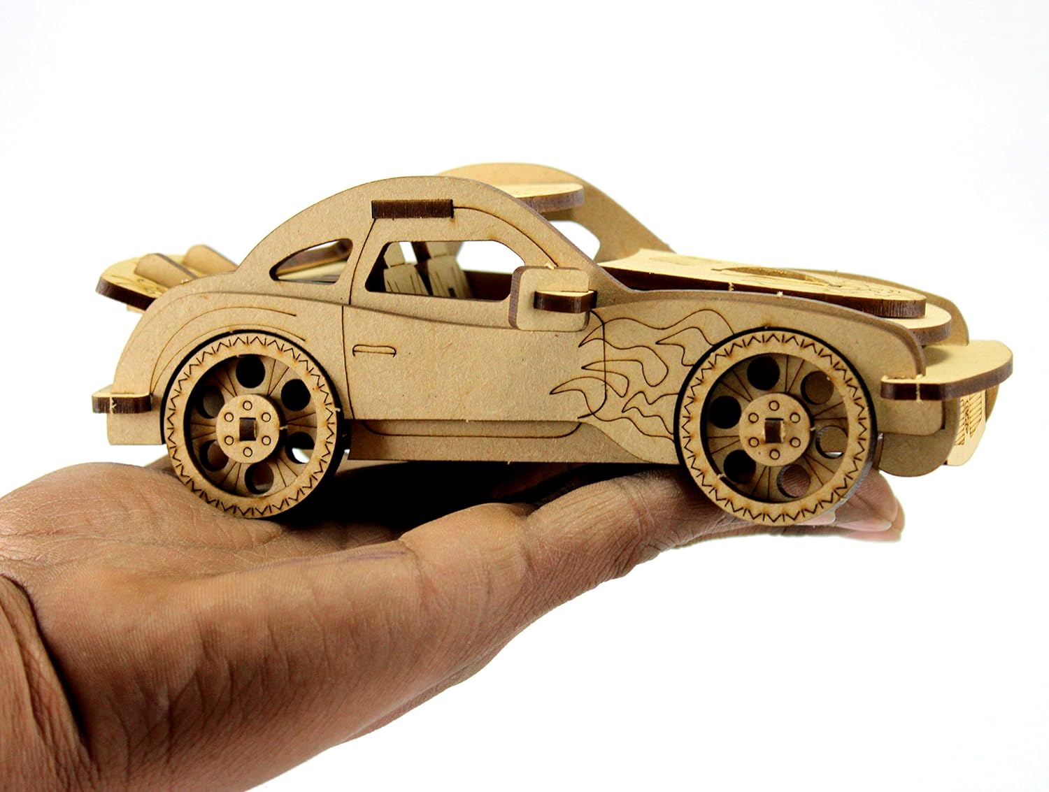 StonKraft 3D Wooden Puzzle Car - Wooden, DIY Kit, Build Your own, Construction Toy, Modeling Kit | MDF Toys Car