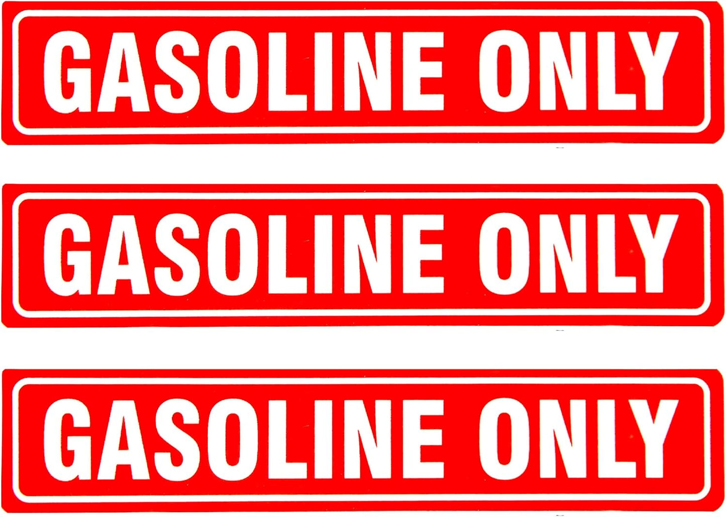 eSplanade Gasoline ONLY Sign Label Sticker Decal Sign - Easy to Mount Weather Resistant Long Lasting Ink Size (6.25" x 1.25")