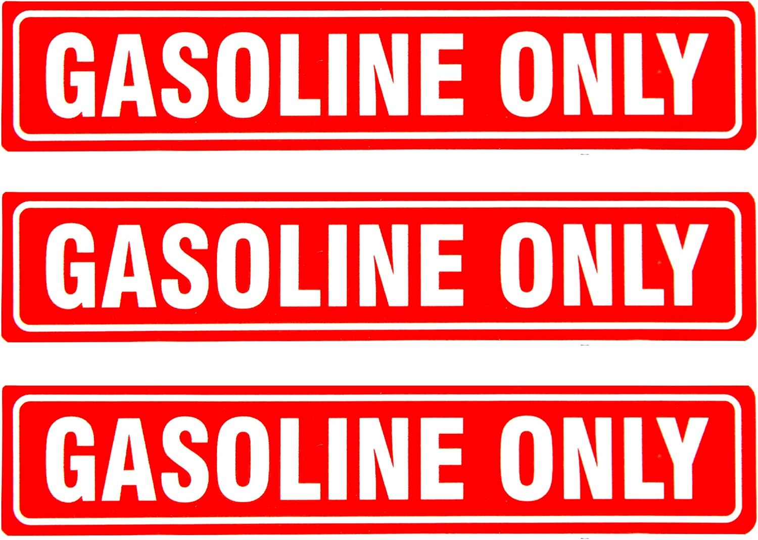 eSplanade Gasoline ONLY Sign Label Sticker Decal Sign - Easy to Mount Weather Resistant Long Lasting Ink Size (6.25" x 1.25")