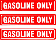 eSplanade Gasoline ONLY Sign Label Sticker Decal Sign - Easy to Mount Weather Resistant Long Lasting Ink Size (6.25" x 1.25")