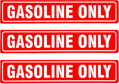 eSplanade Gasoline ONLY Sign Label Sticker Decal Sign - Easy to Mount Weather Resistant Long Lasting Ink Size (6.25" x 1.25")