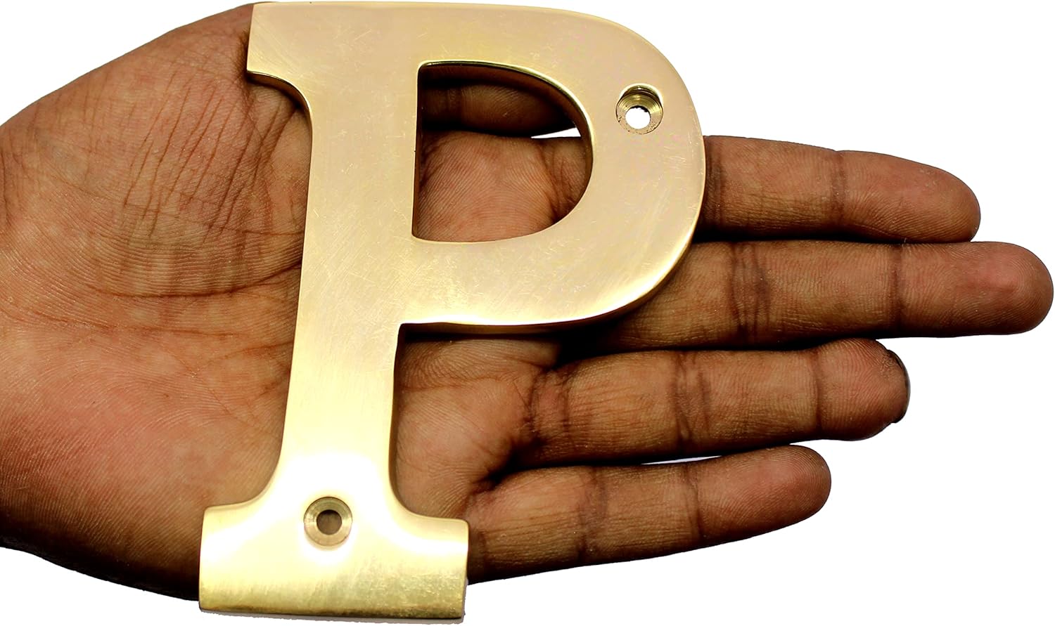 Esplanade Brass House Hotel Door Name - Wall Door Plaque Alphabet Letter "P" - 4" Inches