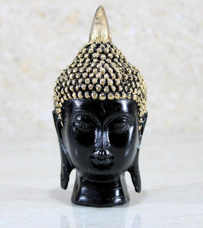 eSplanade Resin Buddha Face/Head Showpiece, Home Decor | Idol | Statue | Figurine | Murti | Statue (5" inches)