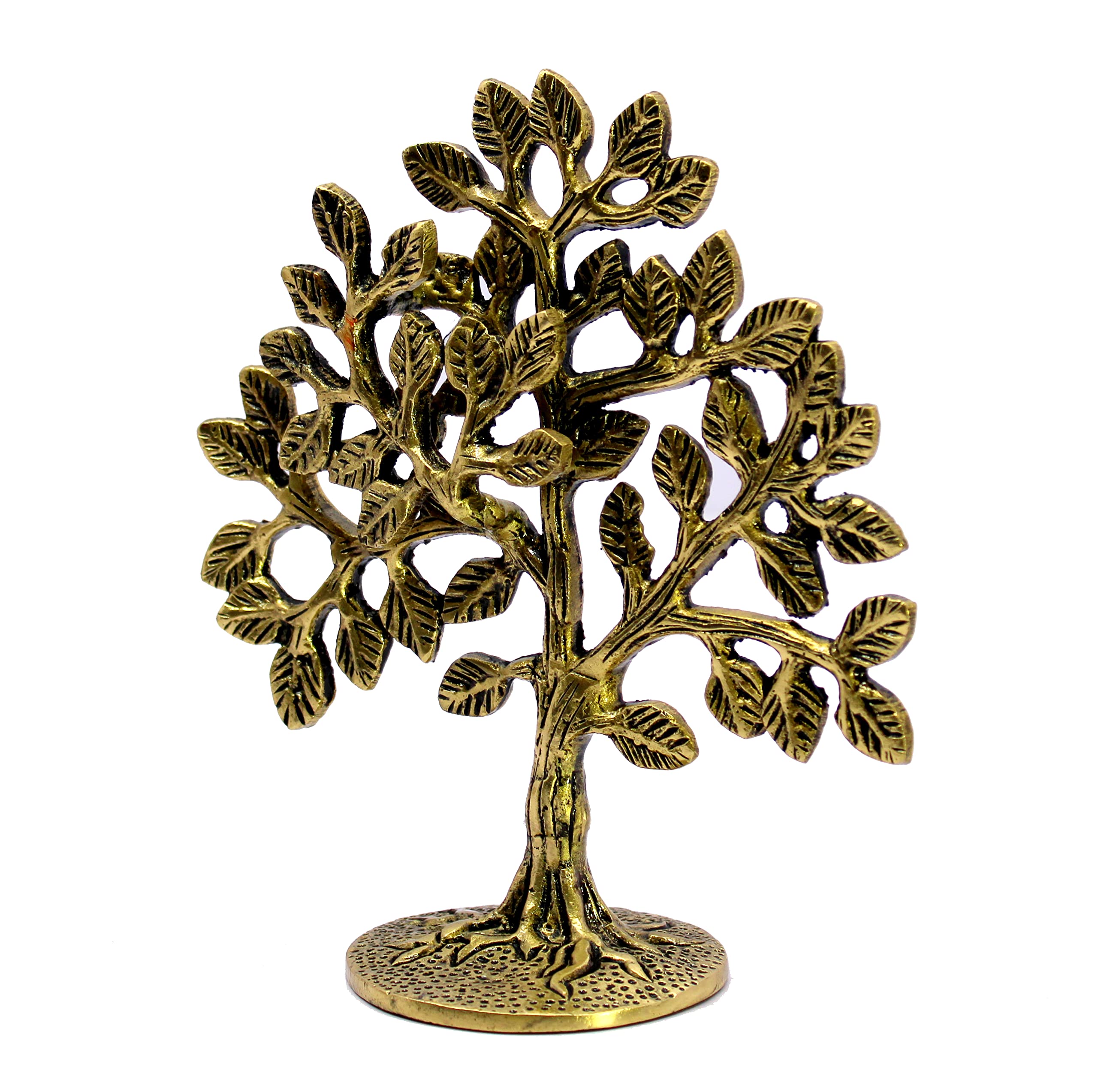 eSplanade Brass Tree of Life - Home Office Decor Spiritual Gift | Golden - 6.5" Inches