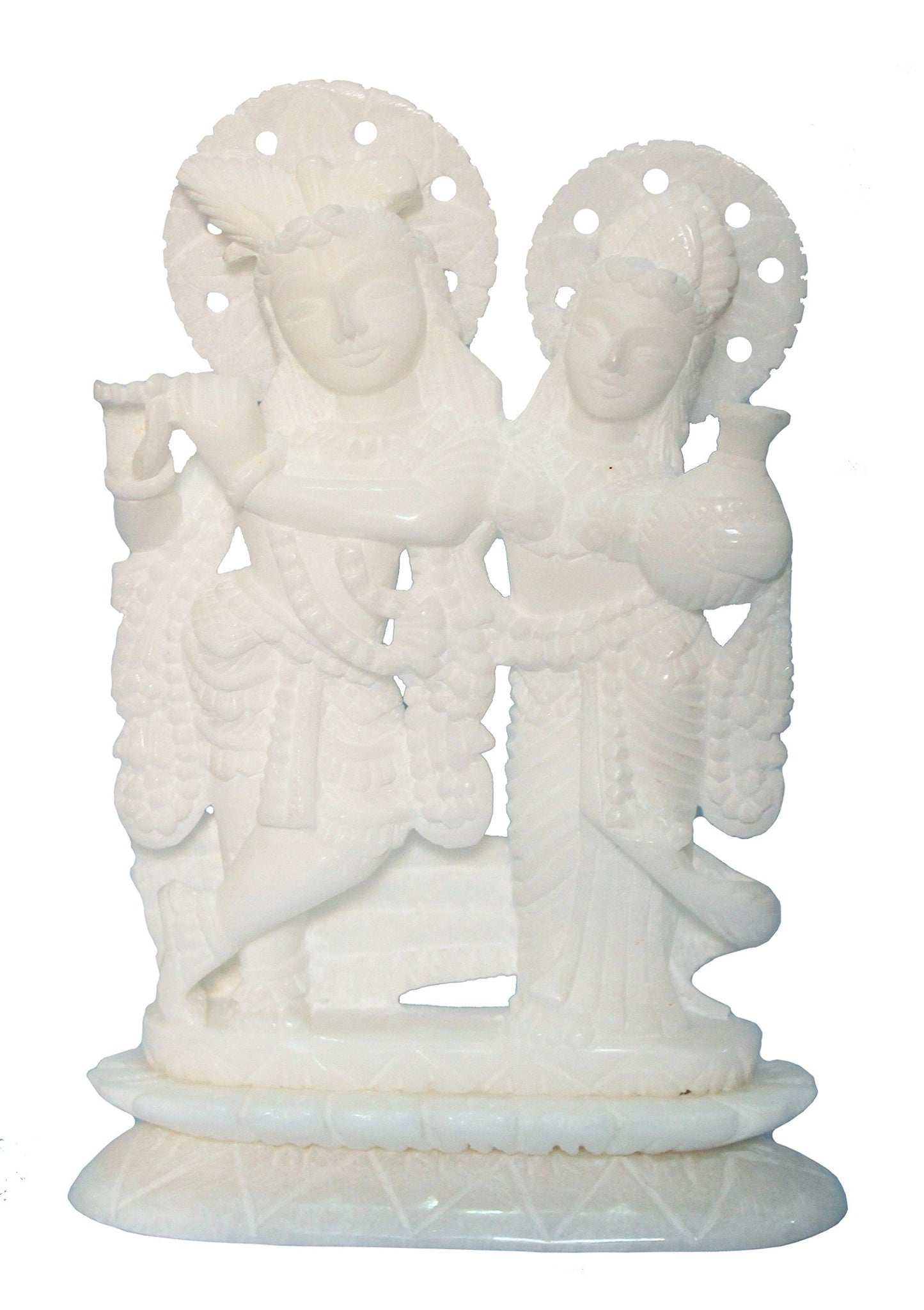 StonKraft - Radha Krishna Pair Murti Idol Statue Sculpture - Brass- Antique