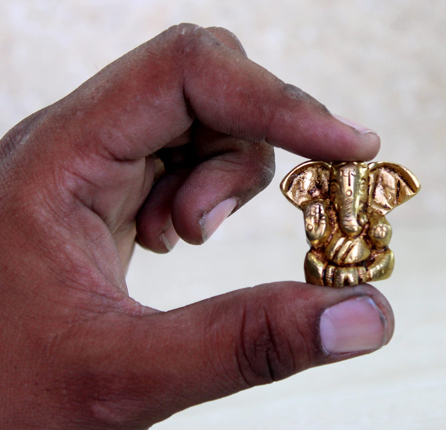 eSplanade Brass Ganesha Idol - 1.2 inches (Small Size) | Home Decor | Ganesh Ganesha | Bal Ganesh | Ganpati Ganapati Murti Statue (Modern)