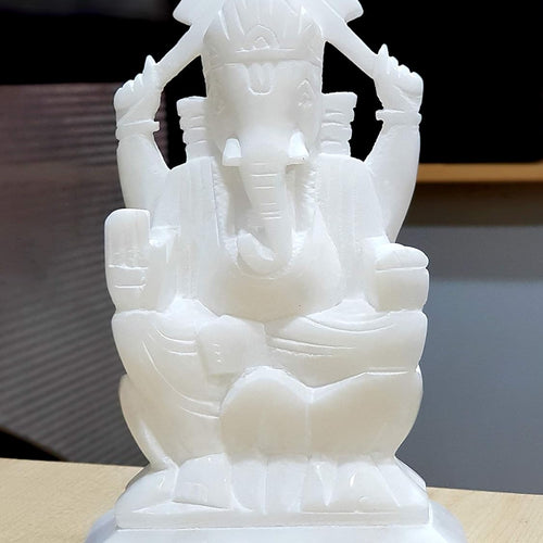 StonKraft Marble Ganesh Ganesha Statue Murti Idol (5