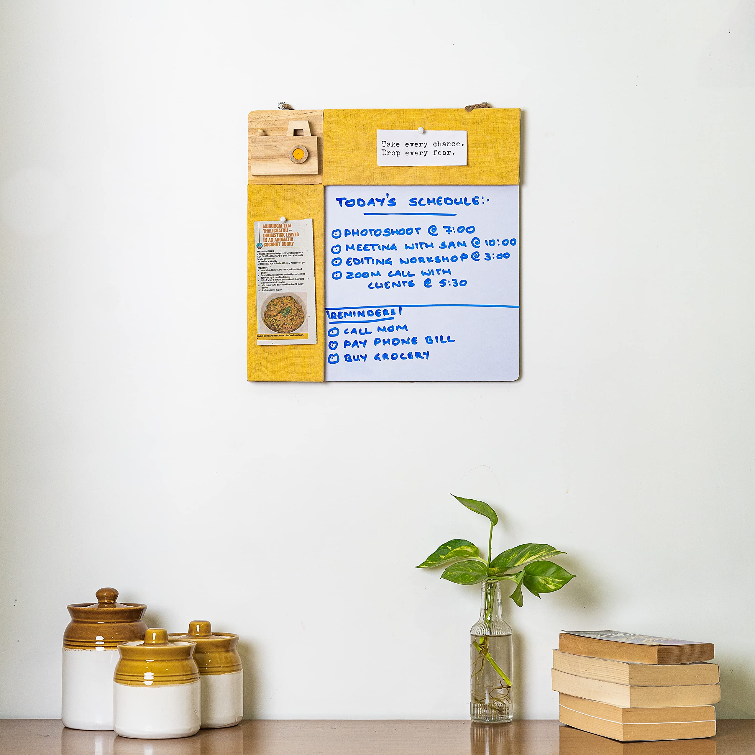 IVEI Pinboard + Whiteboard (Camera - Yellow)