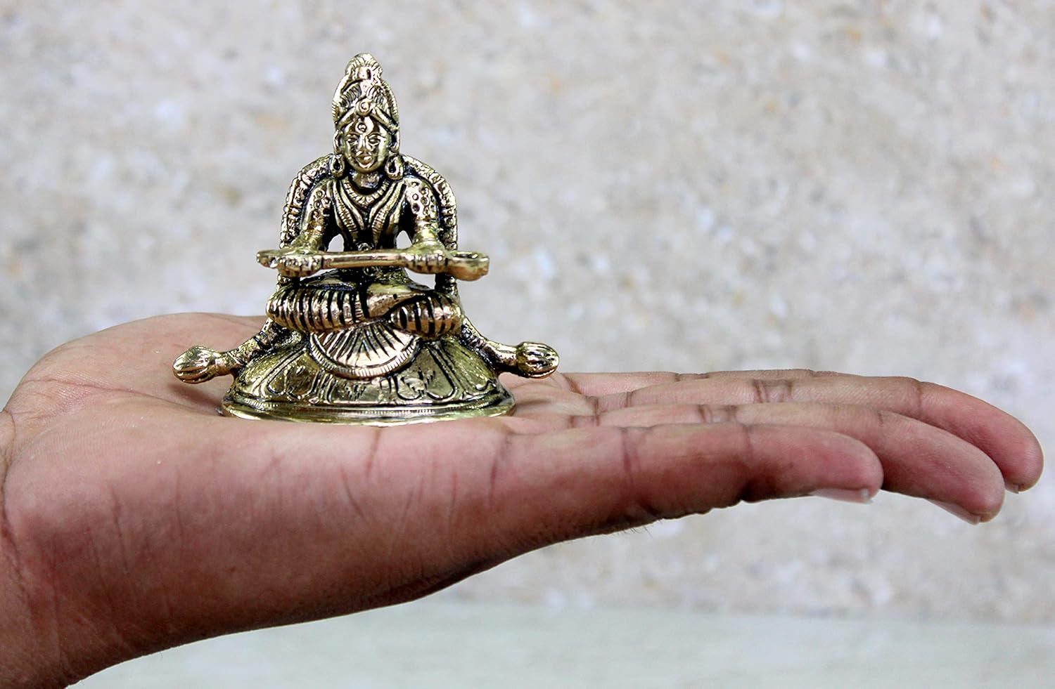 eSplanade Brass Annapurna Devi Idol Statue of Hindu Goddess Annapurni Maa Goddess of Food | Pooja Idols | Home Decor - 2.75" Inches