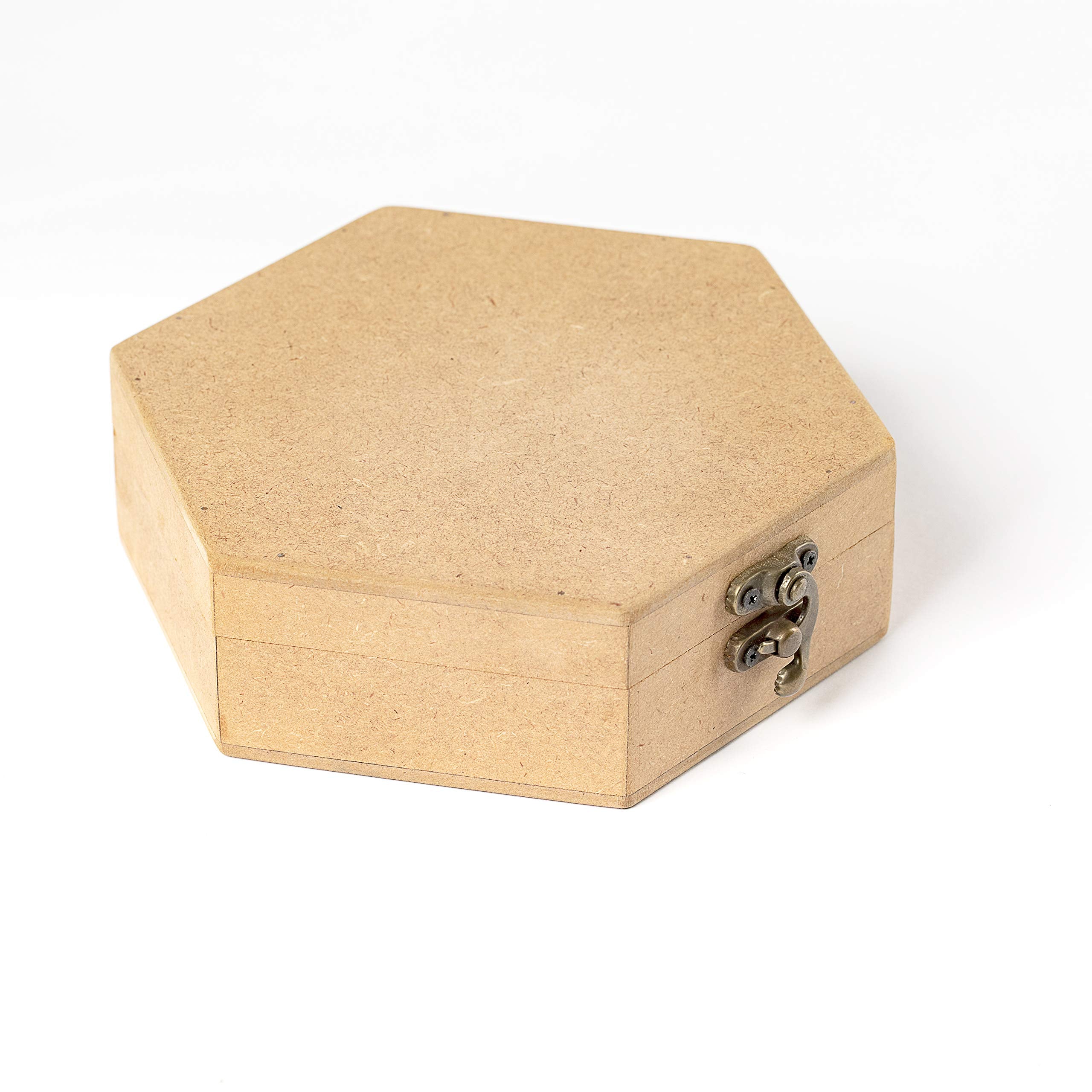 IVEI MDF Box - Wood Box DIY Craft Materials - Plain MDF Blank Box for Painting, Wooden Sheet Craft, Resin & Fluid Art, Mandala Art, Pyrography