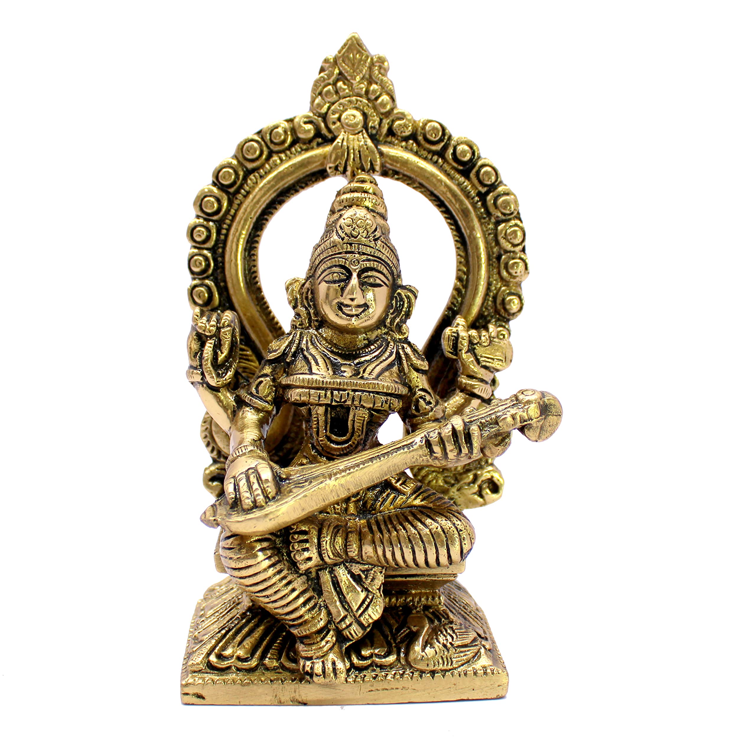 ESPLANADE - Laxmi Ganesh Saraswati Idols | Ganesha Lakshmi Sculpture Murti Idol Statue | for Home Temple, Office Mandir, Home Decor (5.9" Height)