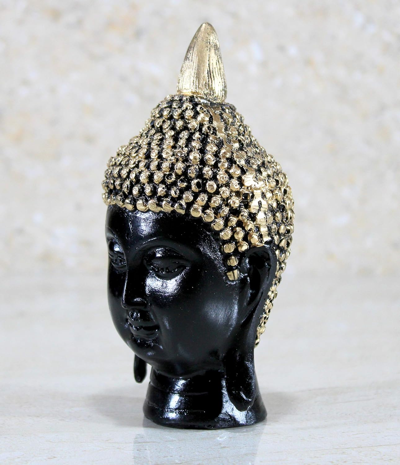 eSplanade Resin Buddha Face/Head Showpiece, Home Decor | Idol | Statue | Figurine | Murti | Statue (5" inches)