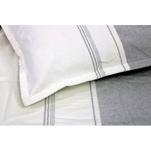 Premium 100% Cotton King Size Bedsheet Set - Minimalist Design - 110 x 105 Inches, with 2 Pillow Covers - 29 x 20 Inches (Gray)