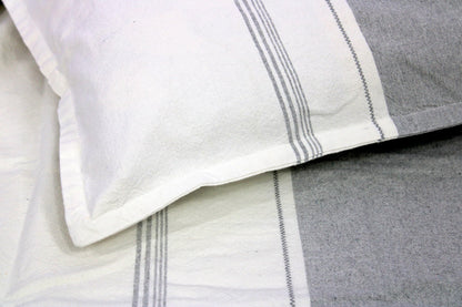 Premium 100% Cotton King Size Bedsheet Set - Minimalist Design - 110 x 105 Inches, with 2 Pillow Covers - 29 x 20 Inches (Gray)
