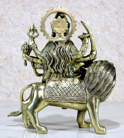 eSplanade Brass Maa Durga/MATA Rani Idol, Statue, moorti, murti for Home Mandir and Home Decor (8.5 Inches)