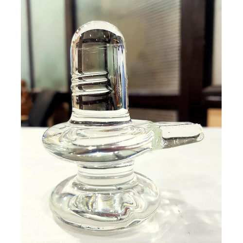 KLEO Glass Shiva Lingam Shiv Ling Murti Idol Statue Sculpture - 3