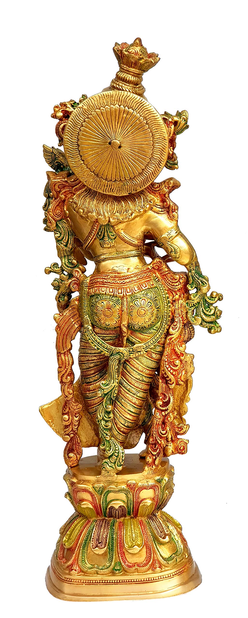 eSplanade - Lord Krishna Kishan Gopal Murti Idol Statue Sculpture - Brass - 29" - Multicolor