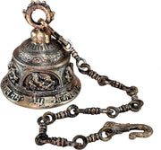 Ethnic Brass Ganesha Ganesh Temple Bell with Chain | Brass Hanging Bell | Home Decor | Pooja Accessories