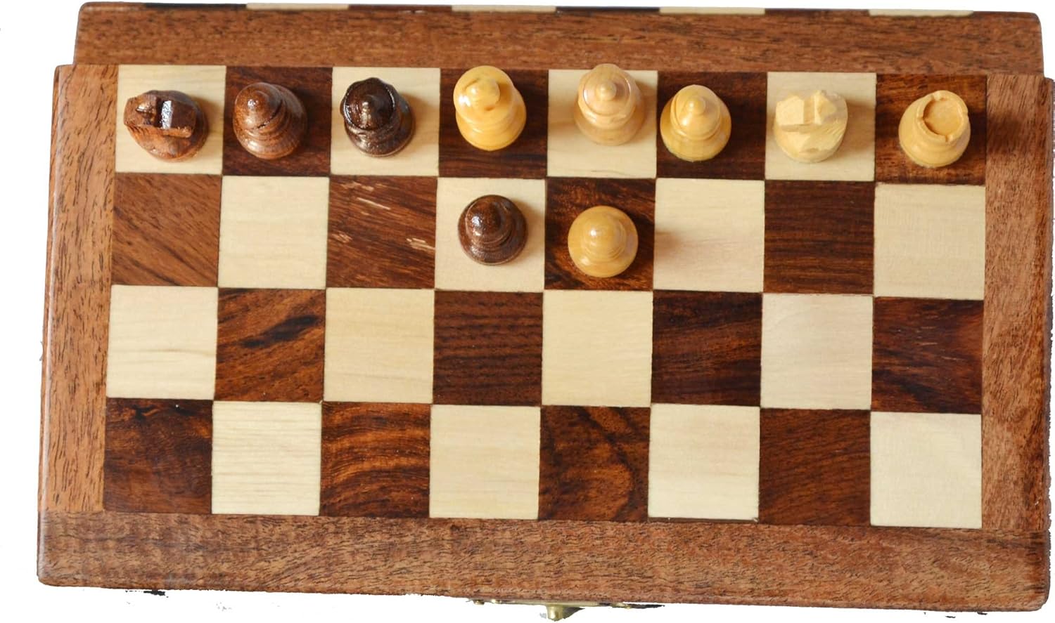 StonKraft 10" x 10" Wooden Chess Game Board Set + Wooden Chess Pieces
