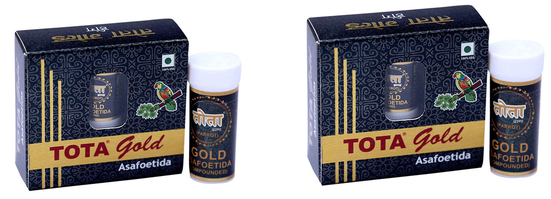 Tota Gold 100% Pure Hing Crystals - 14gm | Gluten Free Inguva Powder - Tazaki Asafoetida Whole - Combo Pack of 2 (हींग) Heeng Pure