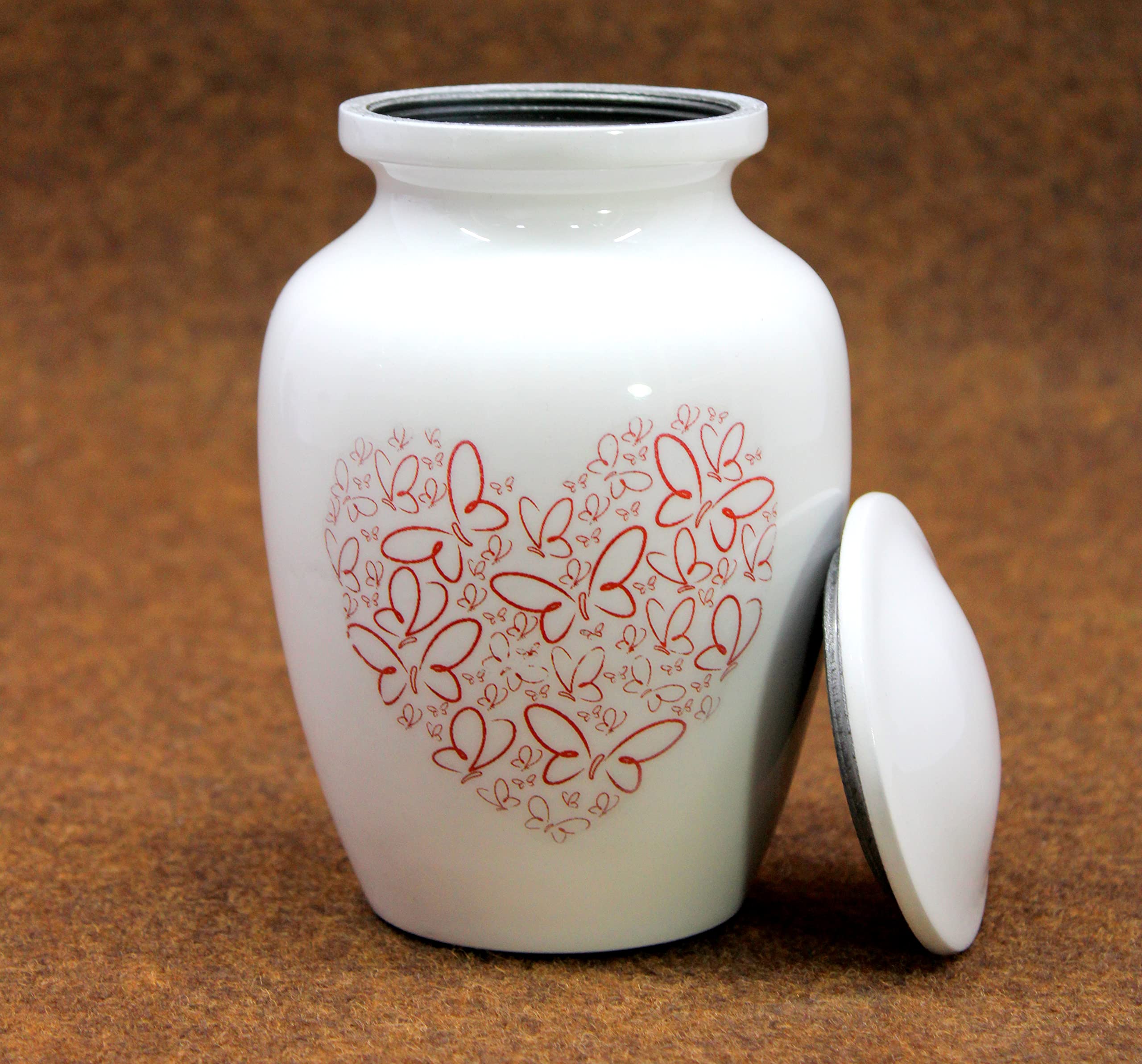 eSplanade Brass Cremation Urn Memorial Jar Pot Container | Medium Size Urn for Funeral Ashes Burial | Engraved Metal Urn | Multicolor- 6" Inches