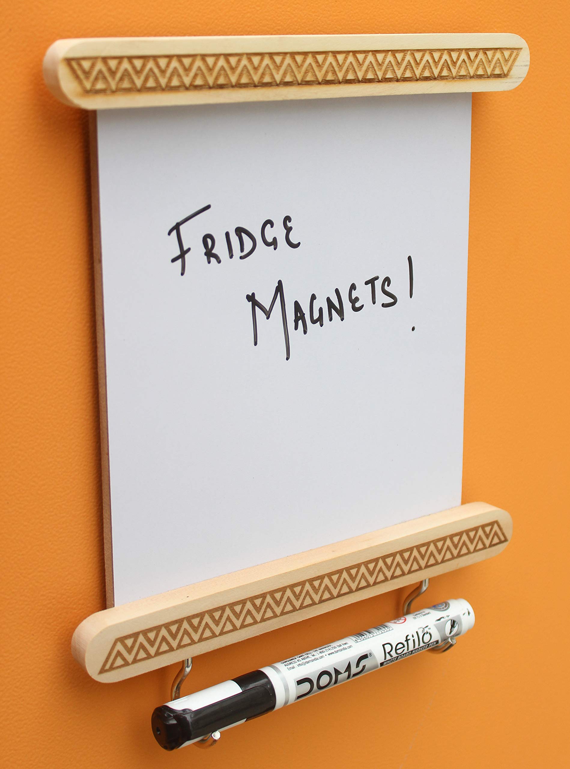 IVEI Utility Fridge Magnet with a Dry Erase Board - Budget Gifts - Unique Ideas - whiteboard (Mandala, Green, Yellow, Multicolor)