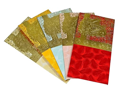 Esplanade Envelope for Cash Shagun Lifafa Set | Multicolour with Golden Detailing Envelopes for Gifting Money | Wedding Sagan, Eid, Rakhi, Festival, Family & Corporate (Assorted Set of 20)
