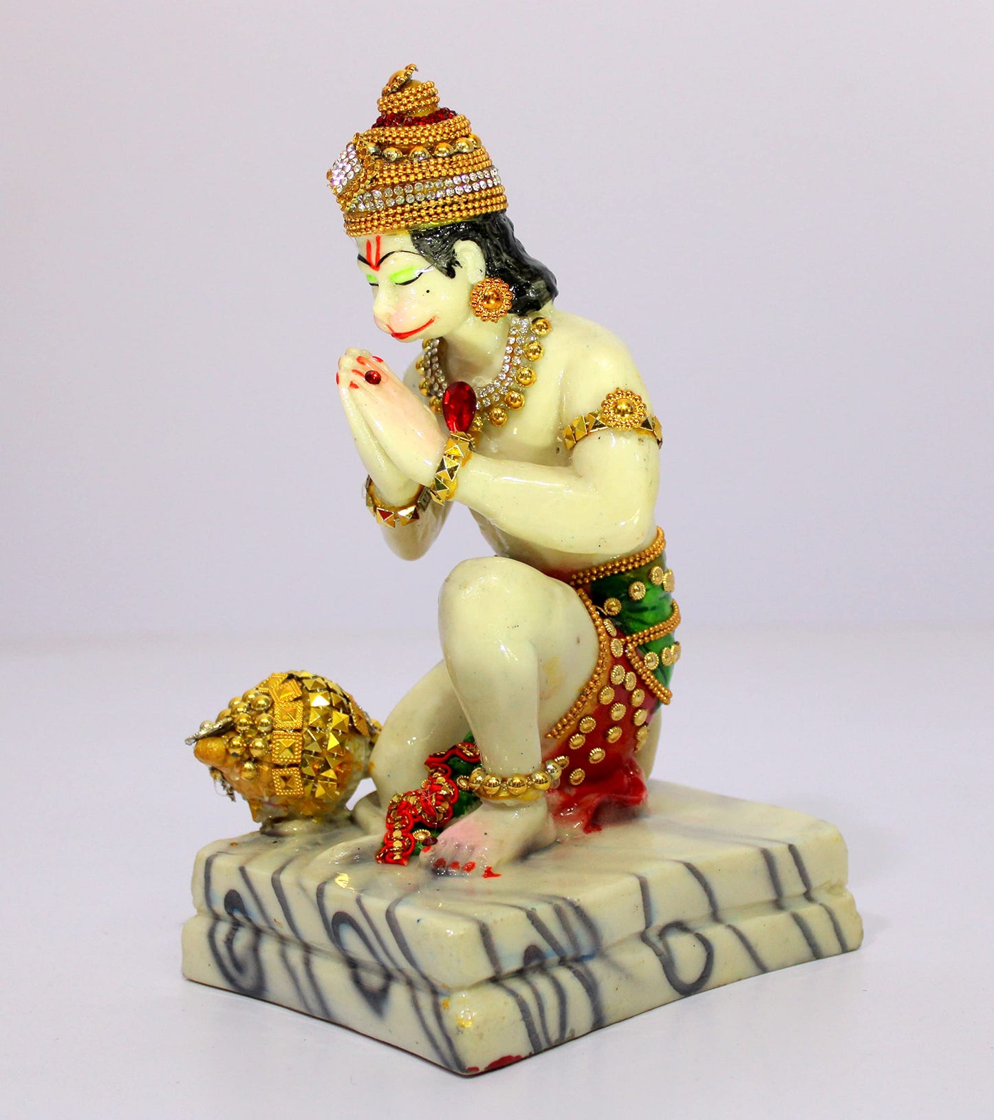 eSplanade Resin Hanuman Anjaneya Pavan Putra Idol Murti Moorti Statue (8.5 x 5.25 Inches)