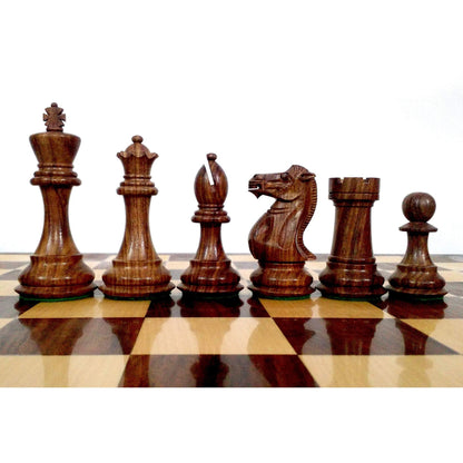 Royal Chess Mall Professional Staunton Chess Pieces Only Chess Set, Sheesham and Boxwood Wooden Chess Set, 4.1-in King, Tournament Chess Set, Weighted Chess Pieces (3.4 lbs)