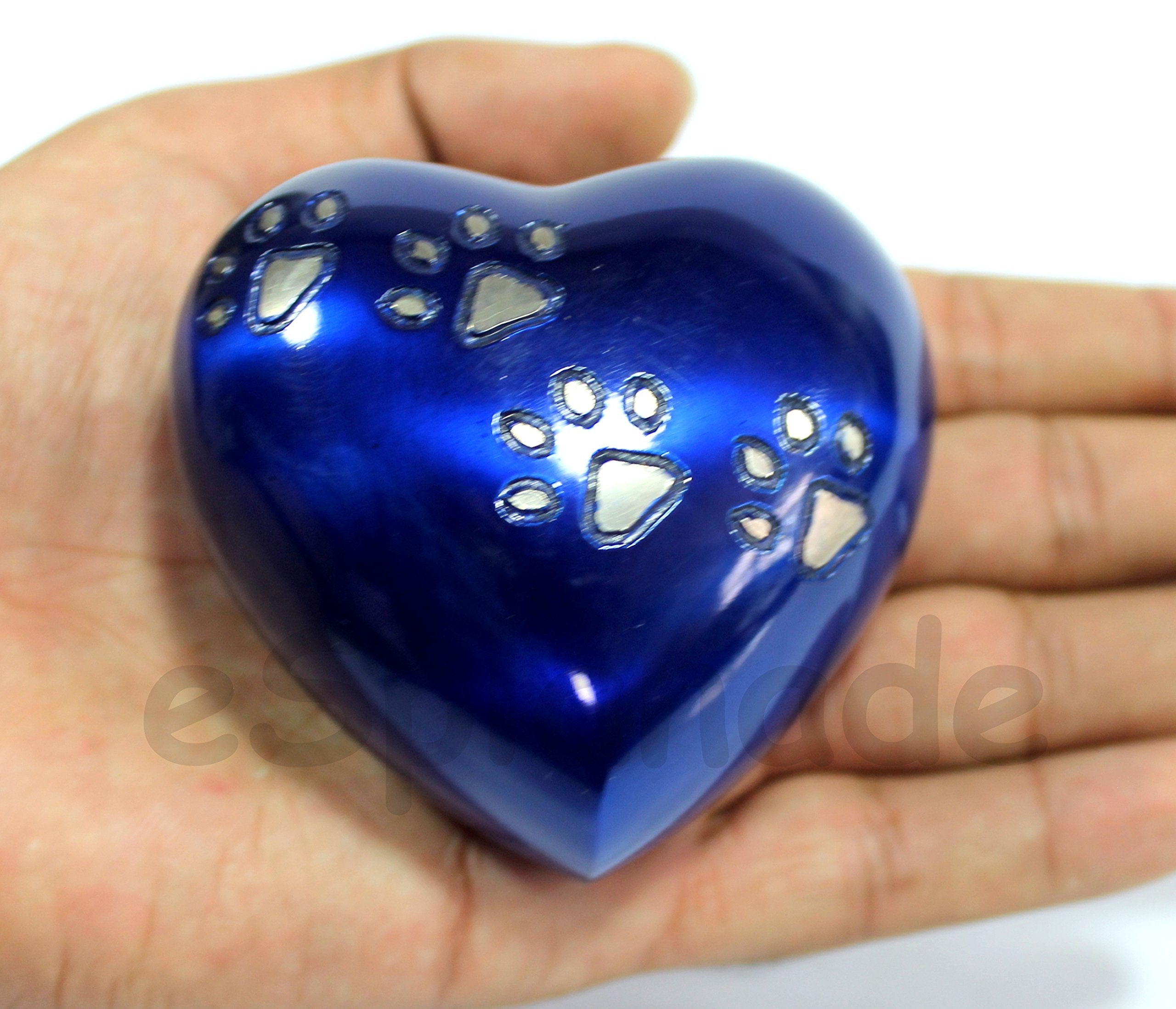 eSplanade cat Dog pet Cremation Mini Heart urn Keepsake Memorial | Small urn for Ashes Funeral Burial