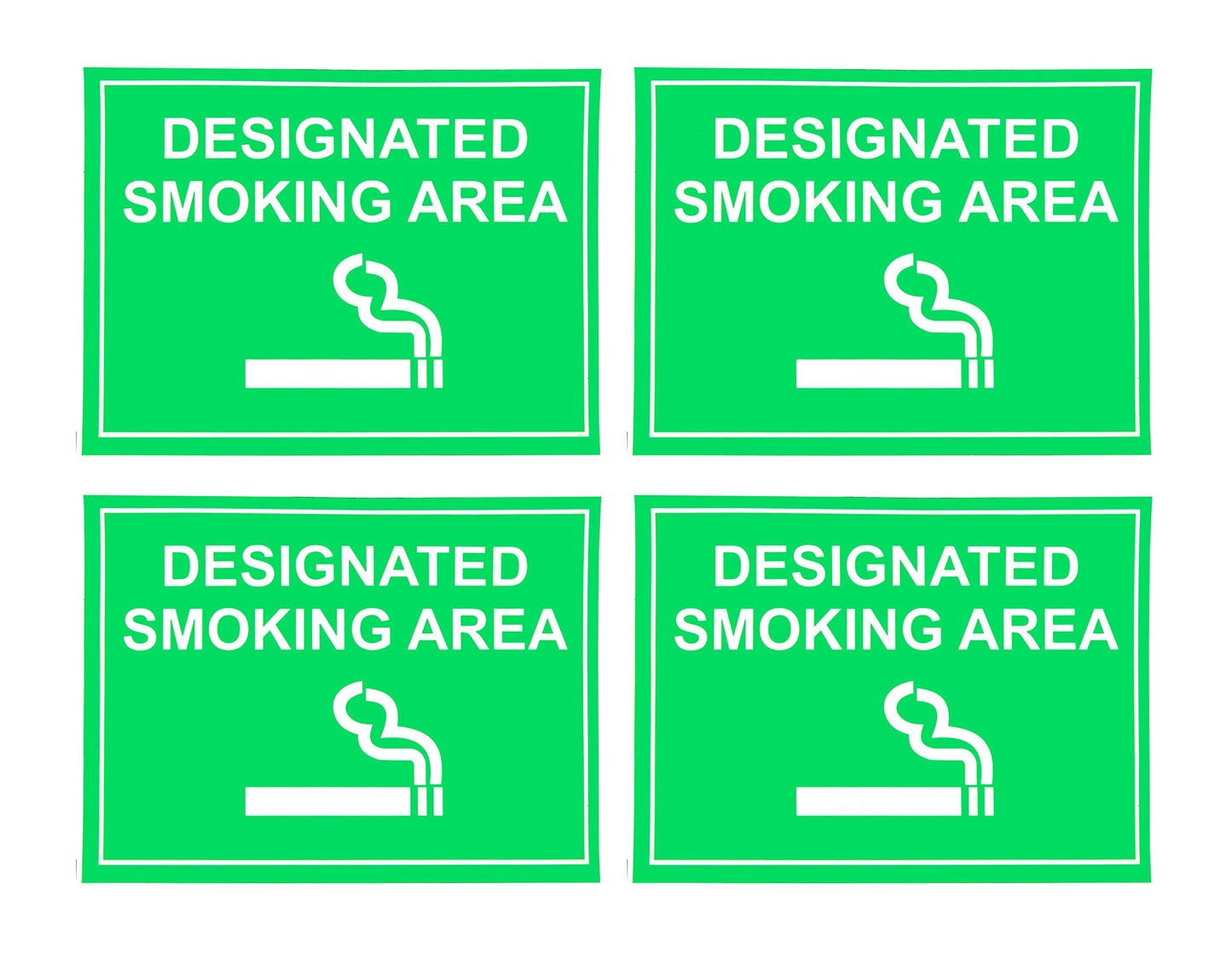 eSplanade NO SMOKING No eCigarettes | No vaping Sign Sticker Decal - Easy to Mount Weather Resistant Long Lasting Ink (Size 6" x 8")