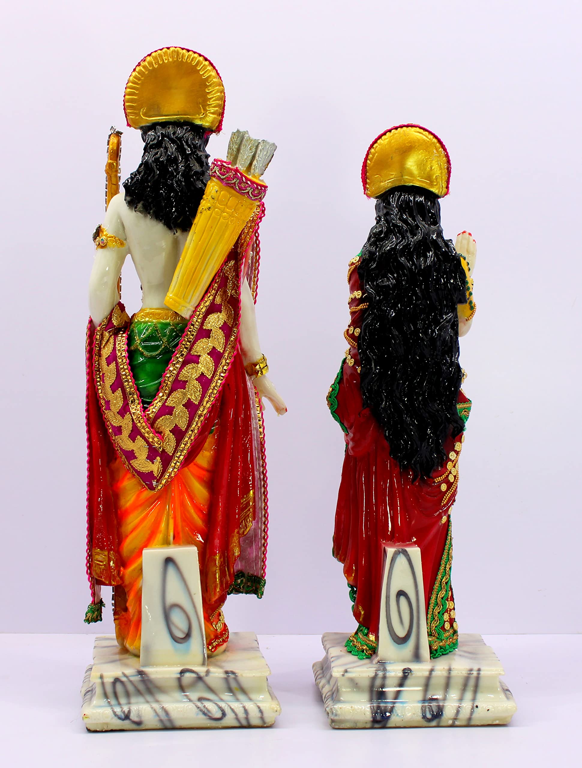 eSplanade Ram ji Shri Ram and Sita Maa Murti Idol Statue Sculpture | Decorative Items - Home Decor | Resin - Multi - 18" Inches (Big Size)