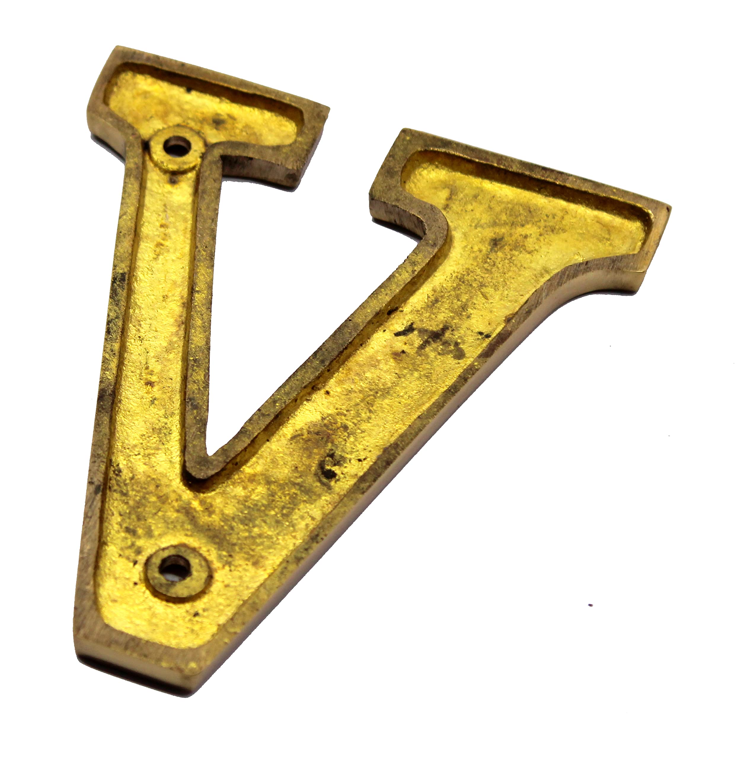 eSplanade Brass House Hotel Door Name Alphabets - Wall Door Plaque Alphabet Letter - Golden - 4" Inches (All Alphabets- 4")