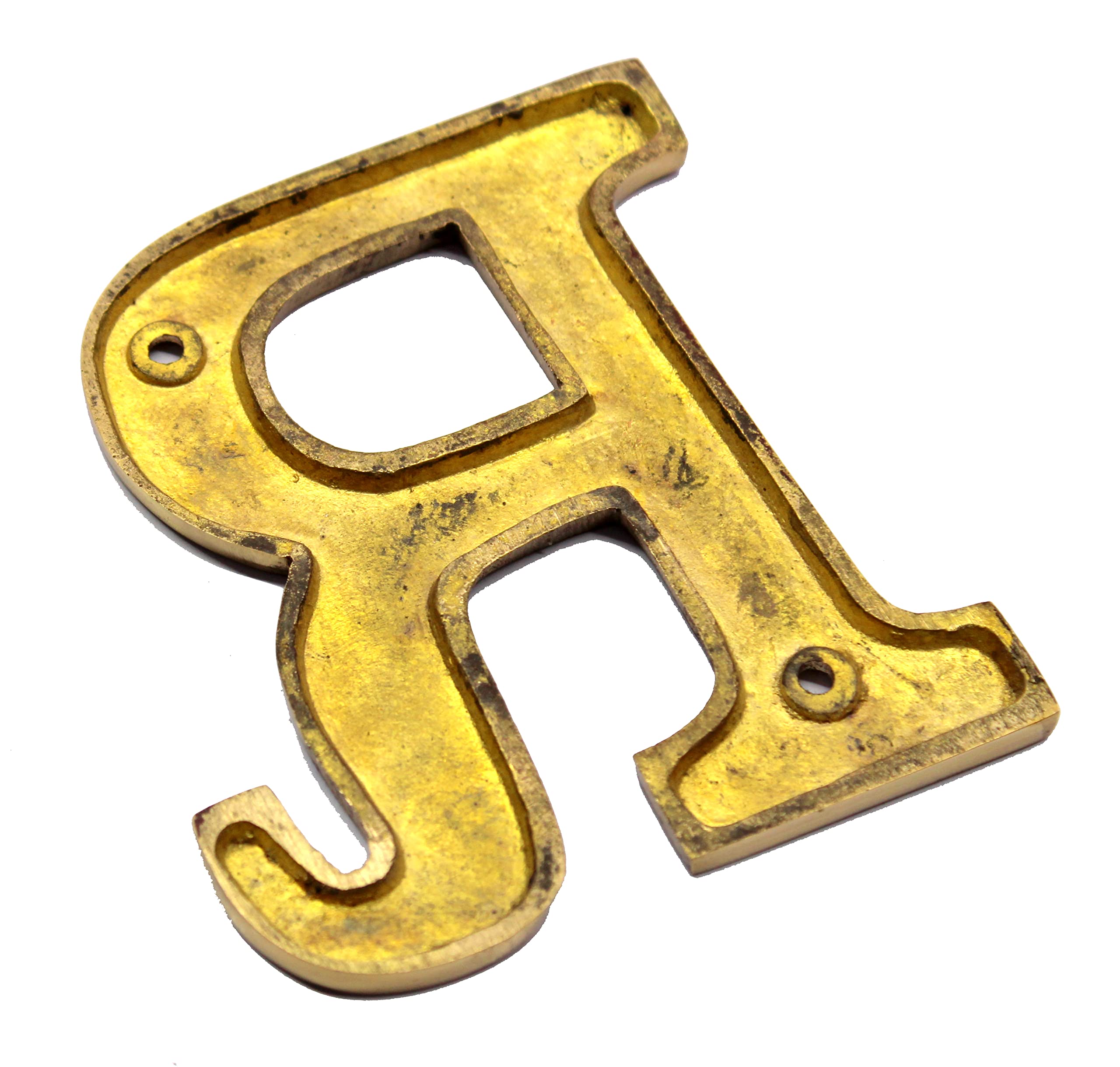 eSplanade Brass House Hotel Door Name Alphabets - Wall Door Plaque Alphabet Letter - Golden - 4" Inches (All Alphabets- 4")