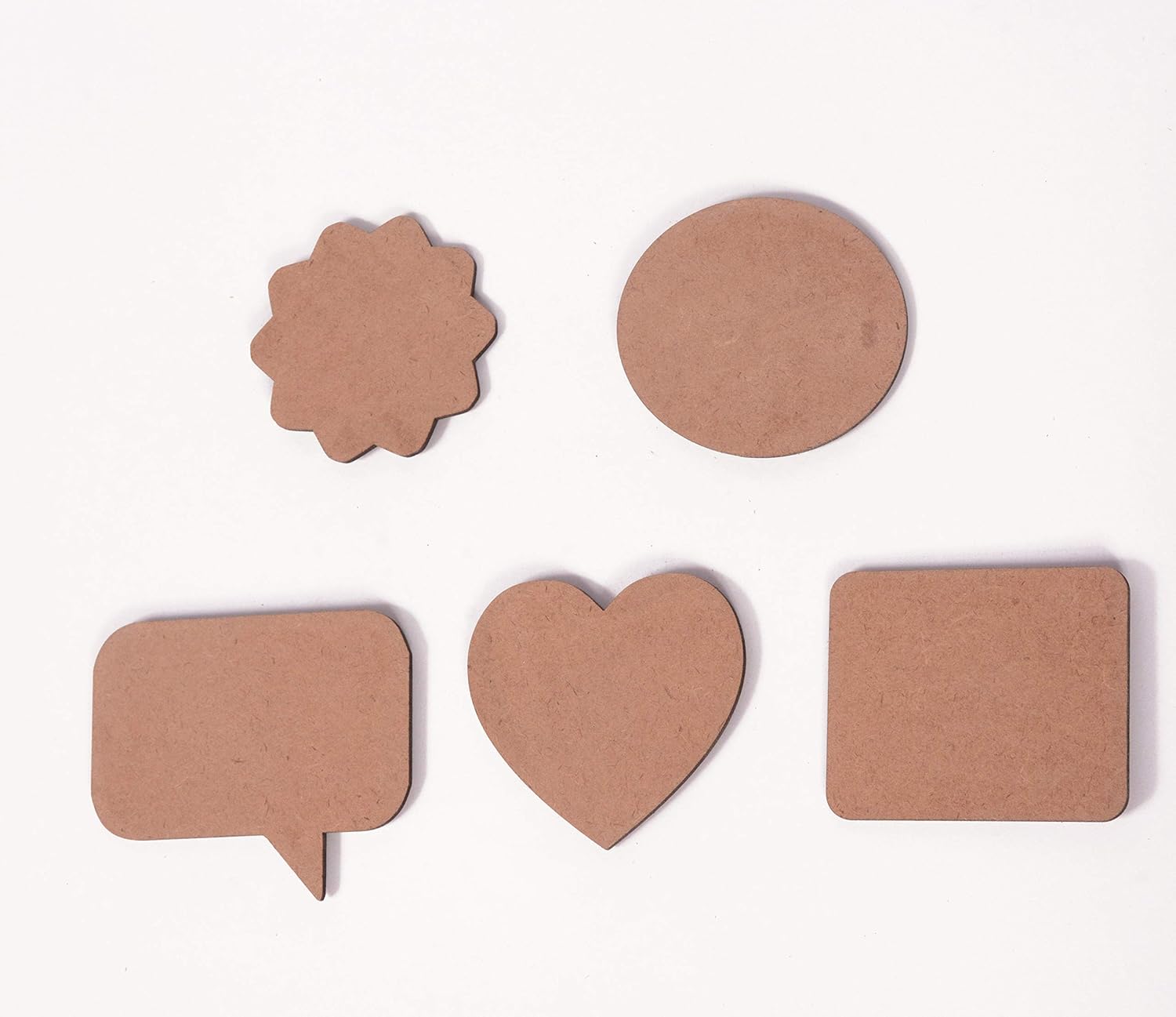 IVEI DIY MDF Wood Sheet Craft Magnet - Plain MDF Fridge Magnet Blanks Cutouts - Set of 20 Mix Shaped Magnets for Painting Wooden Sheet Craft, Decoupage, Resin Art Work & Decoration