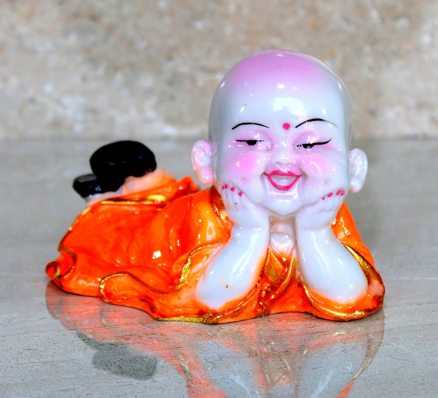 eSplanade Resin Buddha - Baby Buddha Idol Statue Figurine Murti for good luck and home decor (4" inches)