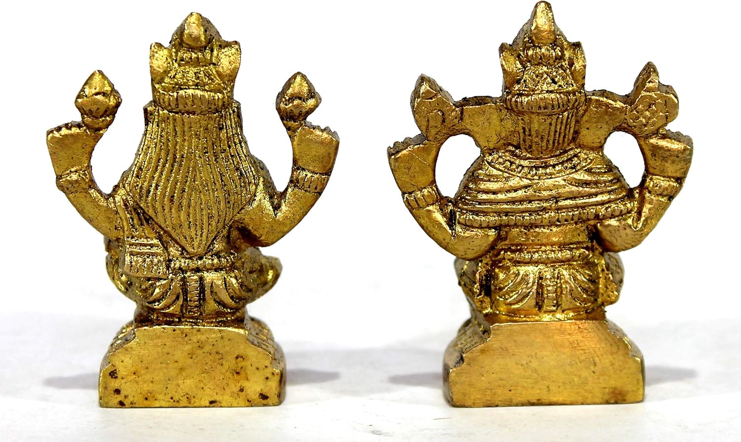 StonKraft - 2.25" (SMALL SIZE) - Ganesh Laxmi Idol - Beautiful Ganesh Ganpati Ganesha Laxmi Lakshmi Brass Sculpture for Deepawali Diwali Puja