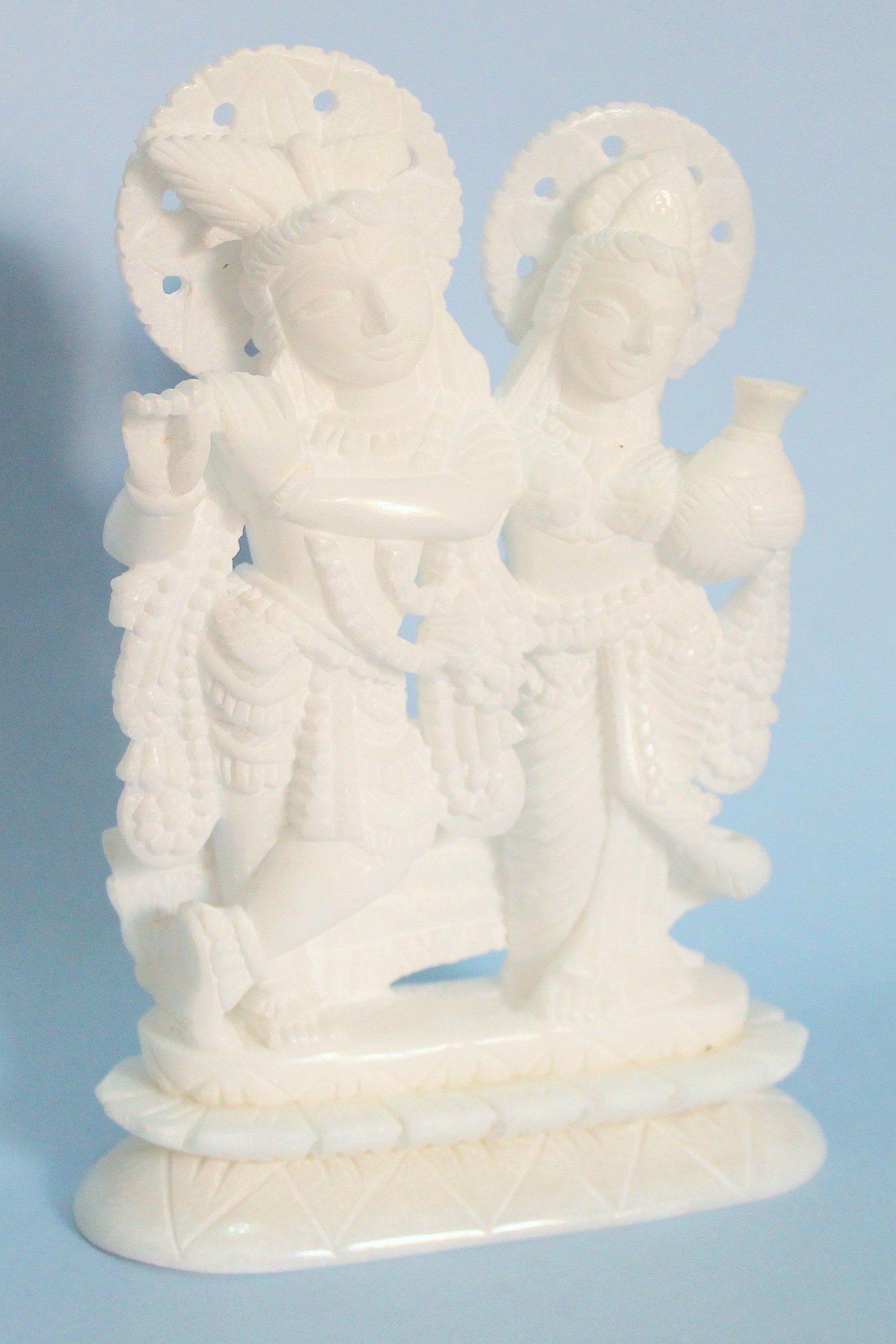 StonKraft - Radha Krishna Pair Murti Idol Statue Sculpture - Brass- Antique