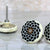 eSplanade Cupboard Cabinet Door Decorative Knobs - Set of 4 | Drawer Handles Cupboard Pulls Almirah Hooks | Round-Floral - Acrylic Plastic - Diameter 4 cms - White-Black (Floral Knob 1-12)