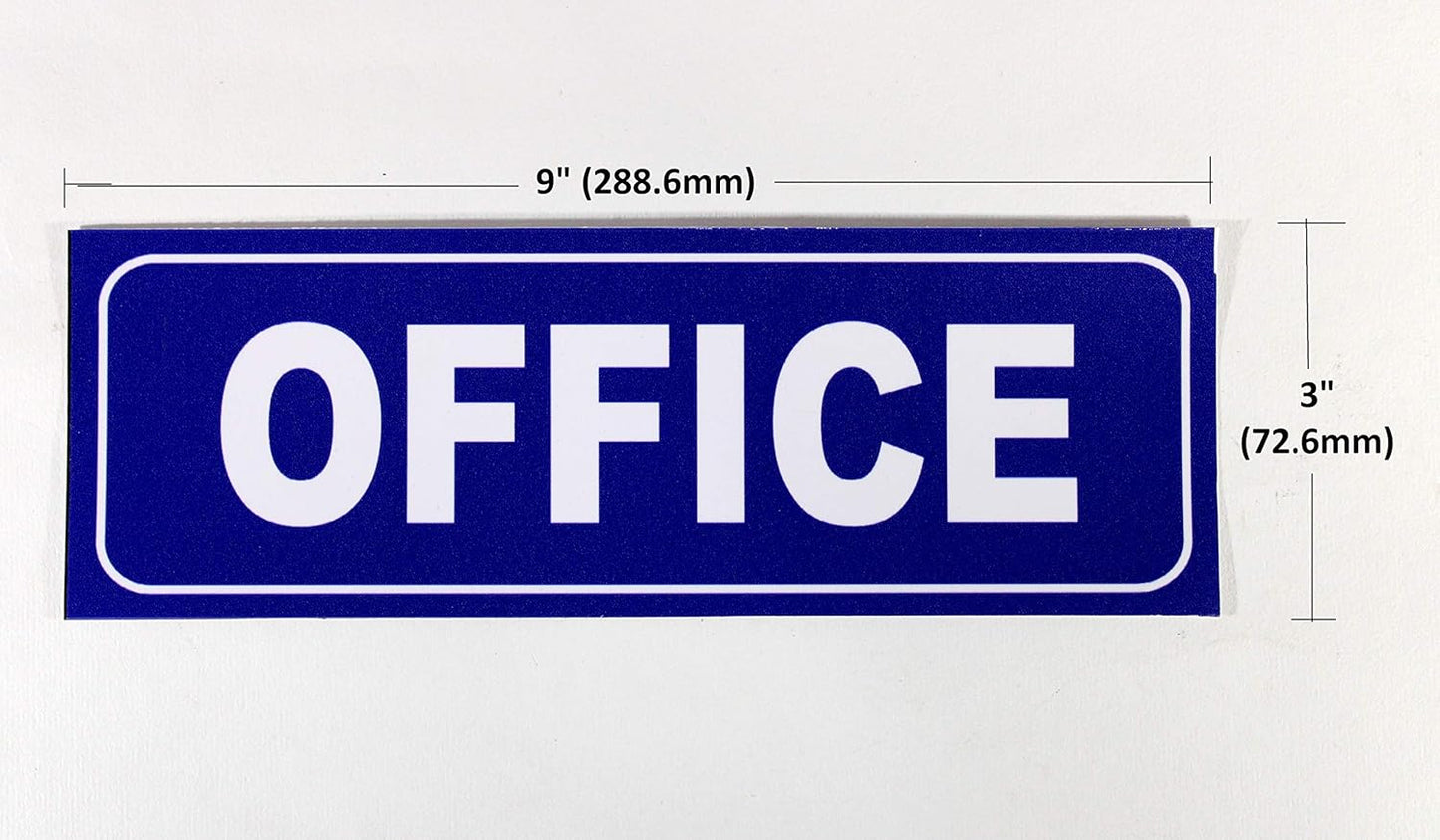 eSplanade Office Sign Sticker Decal - Easy to Mount Weather Resistant Long Lasting Ink Size (9" x 3")