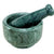 KLEO 5" Diameter Natural Stone Mortar and Pestle Set as Spice Grinder, Medicine Masher - Okhli & Musal (Black, White, Green)