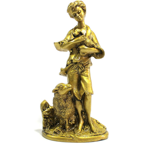 Brass Shepherd and Lambs Showpiece | Home Decor |