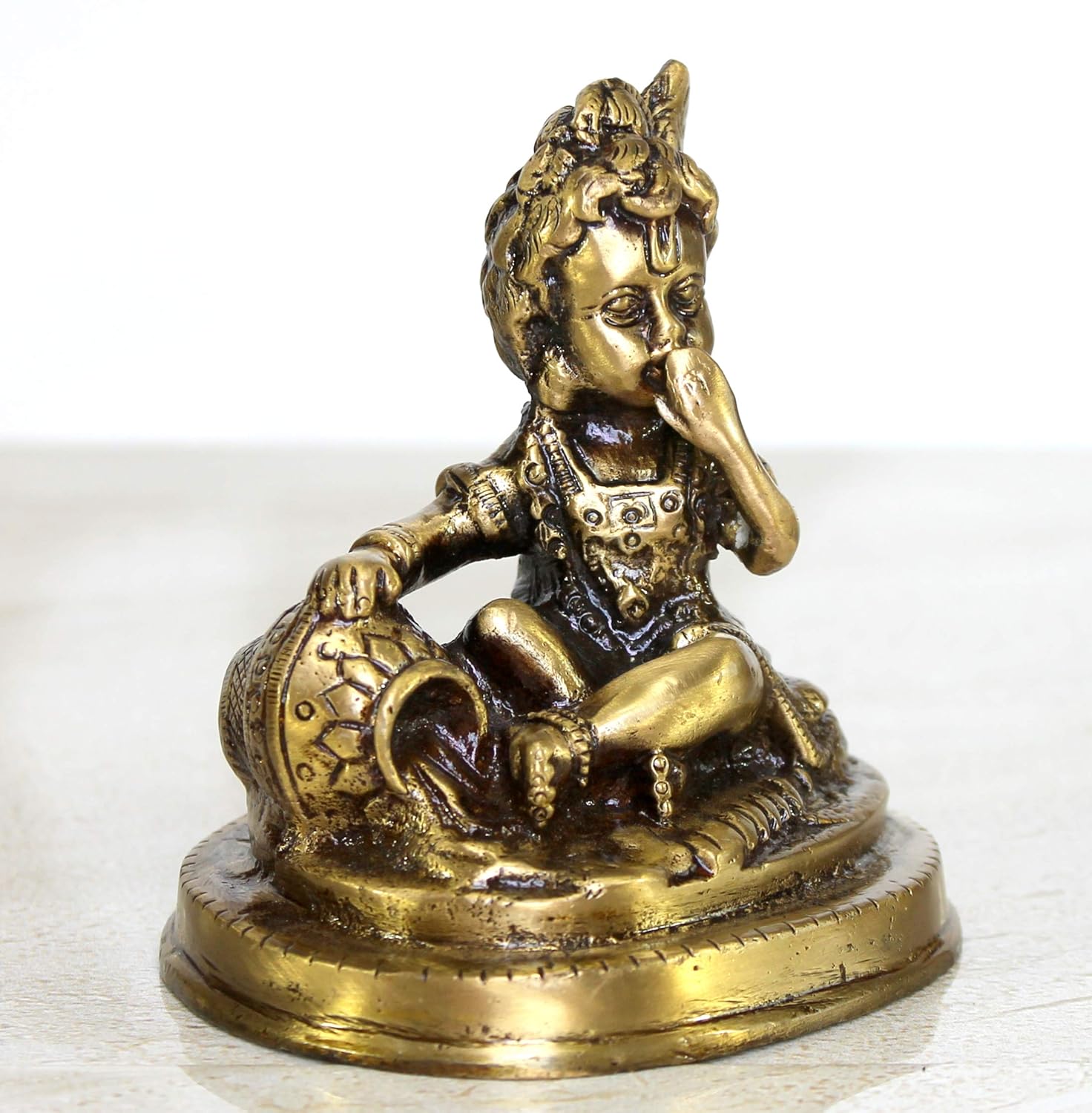 ESPLANADE Brass Laddu Gopal Idol, Medium, 1 Piece